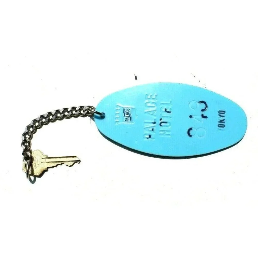 Vintage Blue (#843) Palace Hotel Tokyo Hotel Motel ROOM KEY Keychain